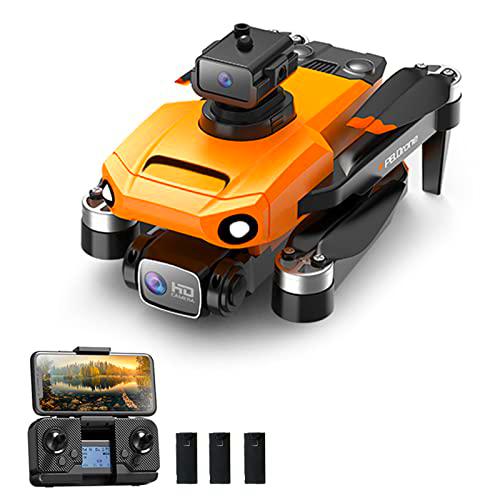 Goolsky Drone Control remoto GPS con cámara 4K Doble cámara Evasión de obstáculos Motor sin escobillas Ubicación de flujo óptico Control remoto Qudcopter para niños adultos con bolsa de almacenamiento