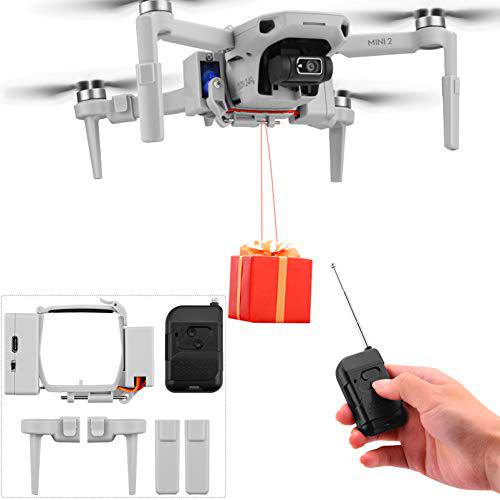 iEago RC Mini 2 dron lanzador de aire clip dron carga útil Entrega dron Transporte dispositivo de pesca para boda búsqueda y herramientas de rescate para DJI Mavic Mini / Mini 2 dron y accesorios