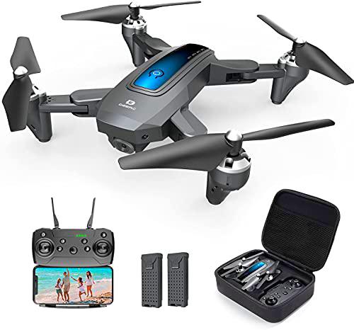 DEERC D10 Dron plegable con cámara para adultos 1080P HD FPV Vídeo en vivo