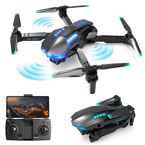 Drone con Cámara HD 1080P para Niños y Adultos, RC Quadcopter Drone FPV Plegable para Principiantes